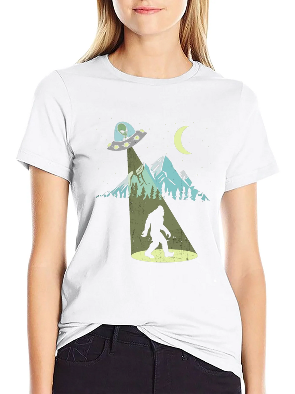 UFO Bigfoot T-Shirt - Alien Abduction Tee product image 8