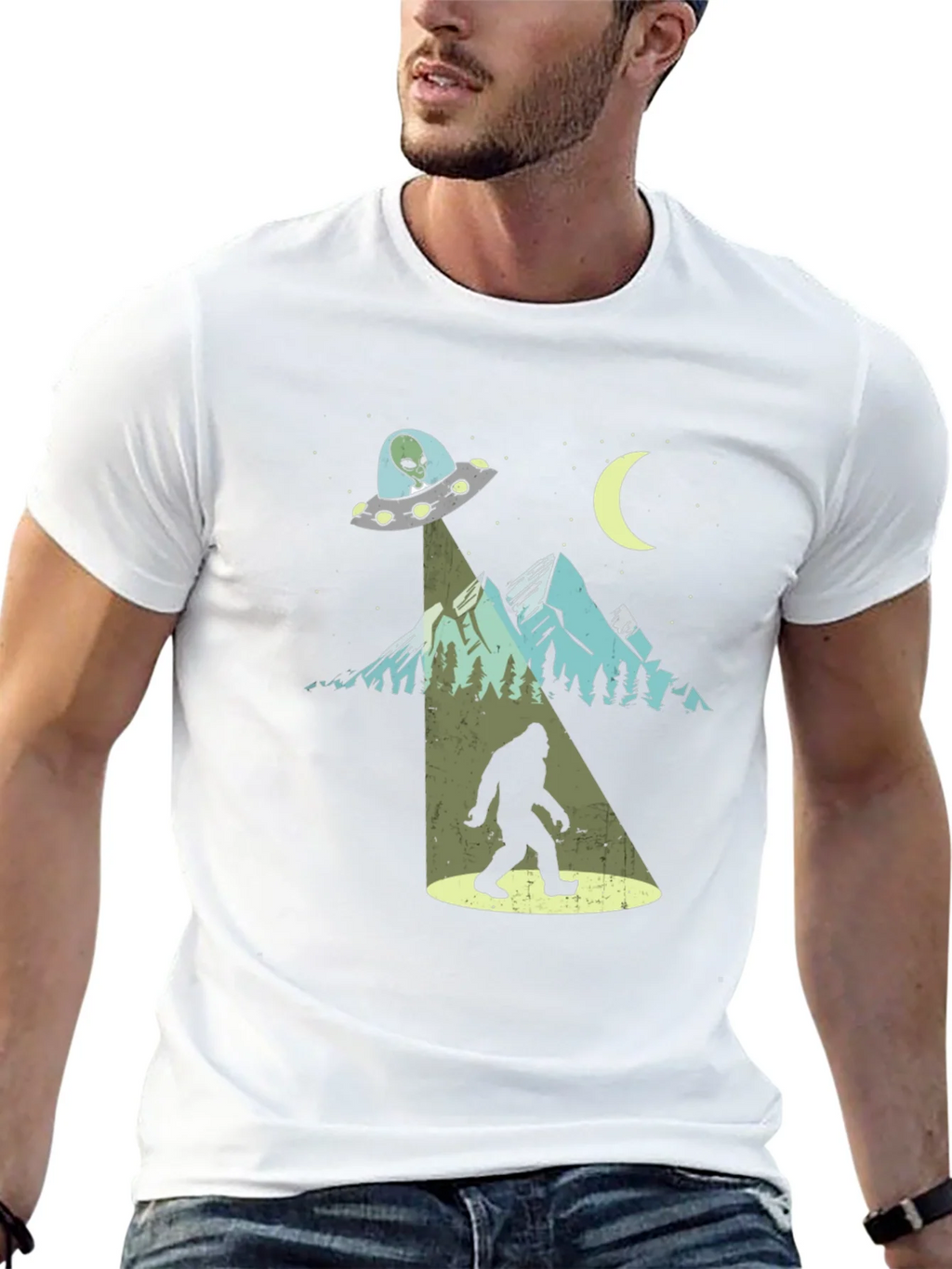 UFO Bigfoot T-Shirt - Alien Abduction Tee product image 12