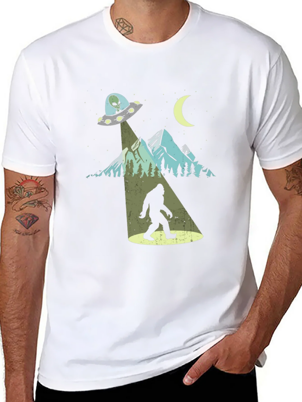 UFO Bigfoot T-Shirt - Alien Abduction Tee product image 7