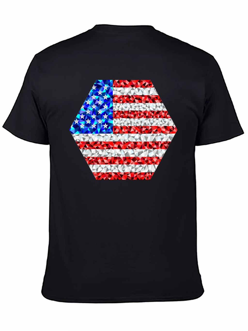 American Flag Geometric Design T-Shirt product image 4