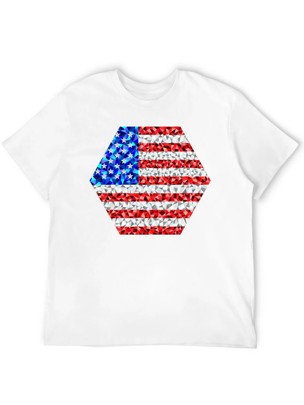 American Flag Geometric Design T-Shirt product image 11