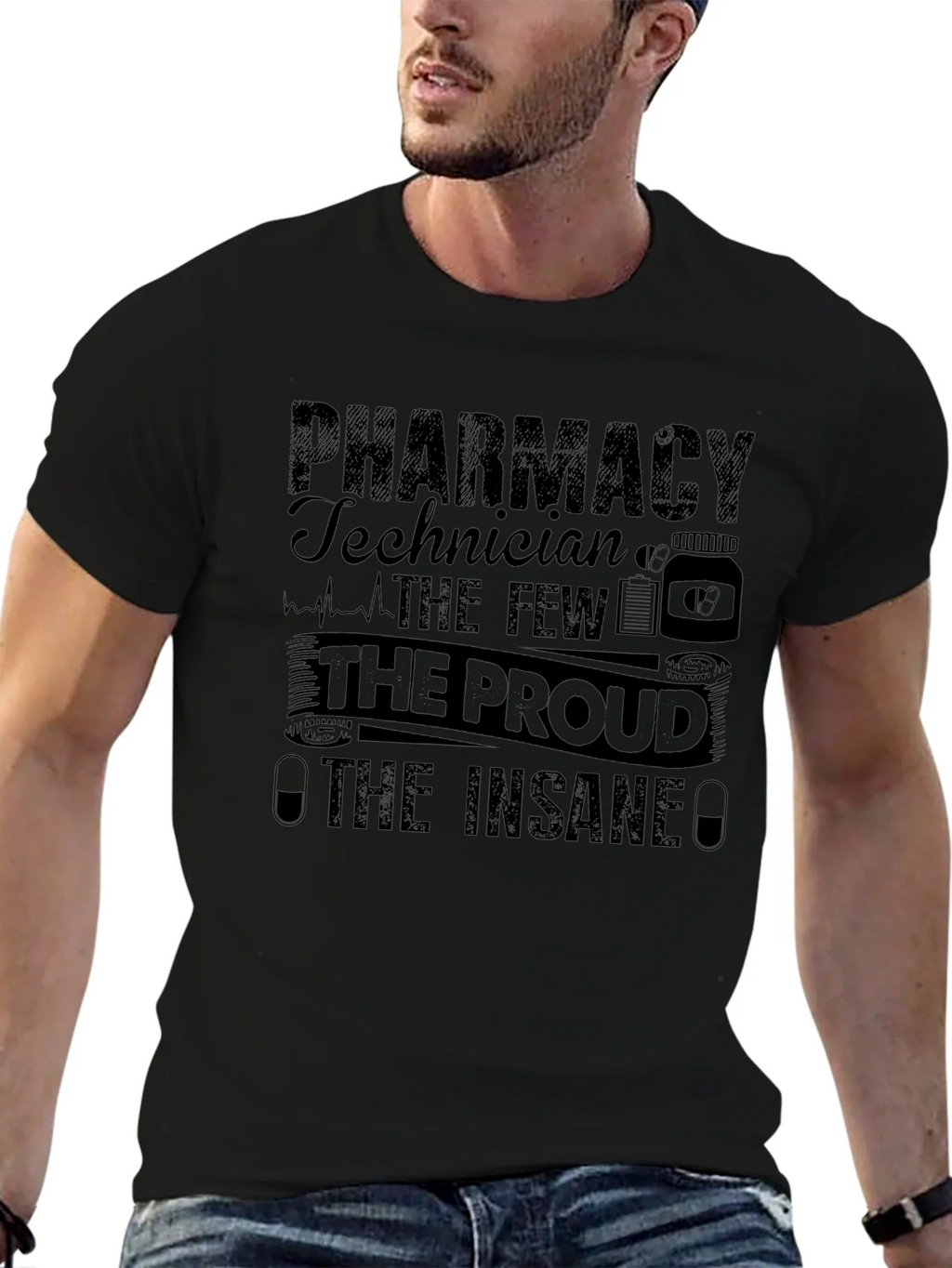 Pharmacy Technician T-Shirt - The Few Proud Insane product image 6