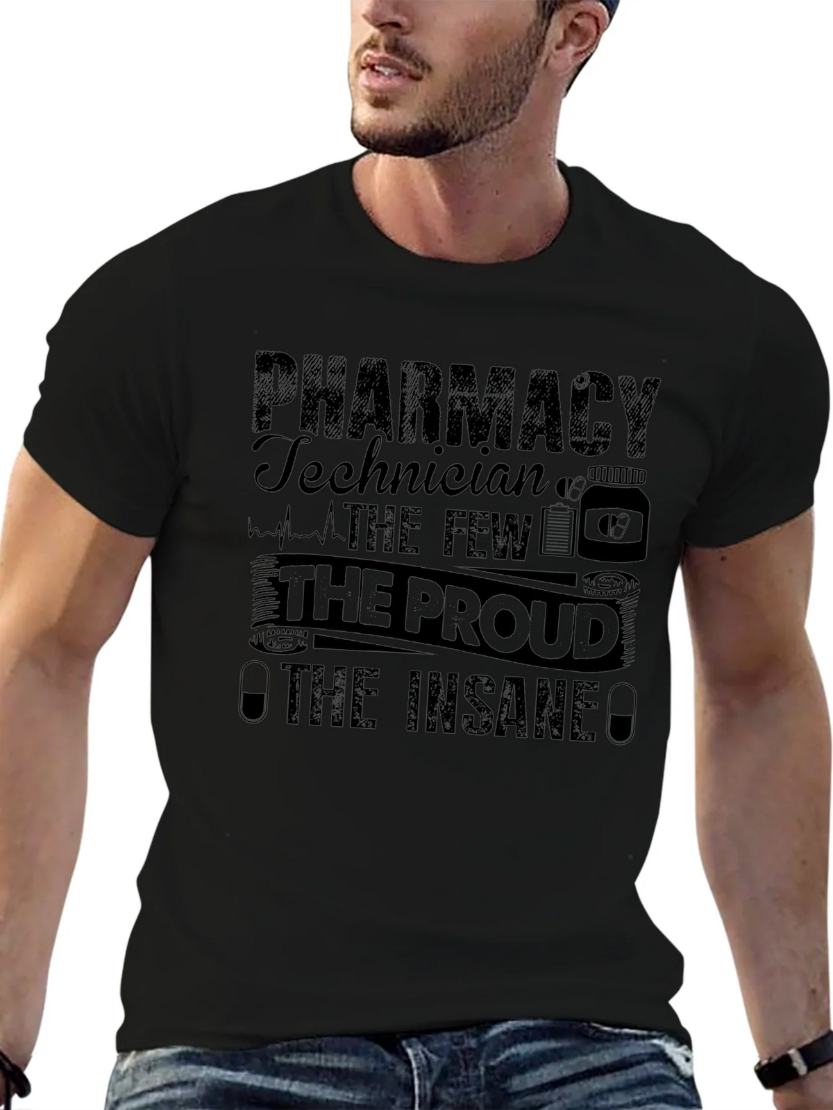 Pharmacy Technician T-Shirt - The Few Proud Insane product image 6