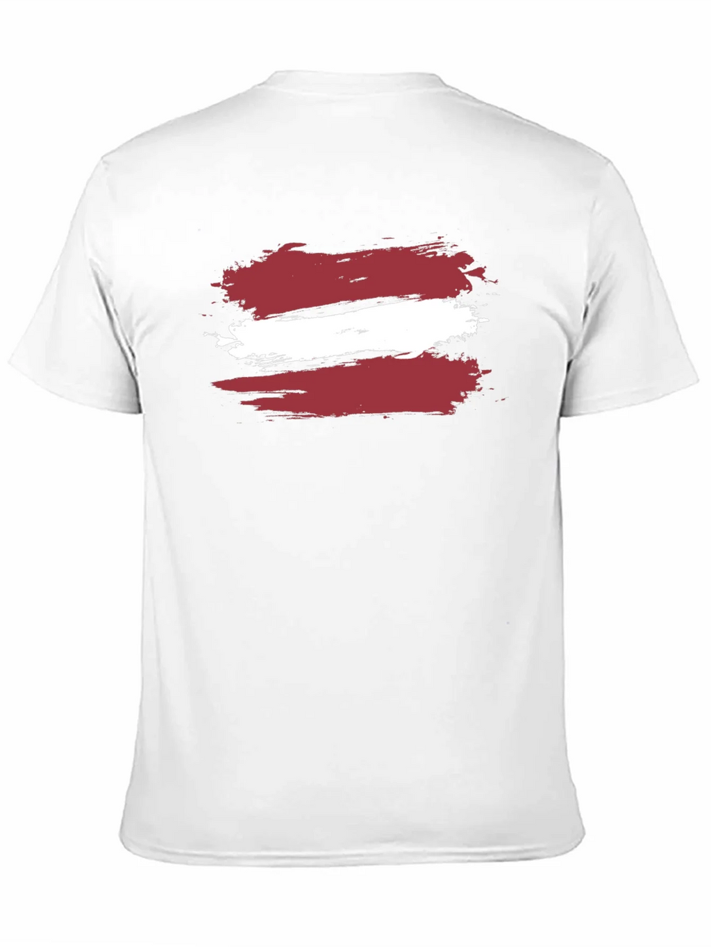 Latvia Flag Brushstroke T-Shirt - Black Casual Style product image 10
