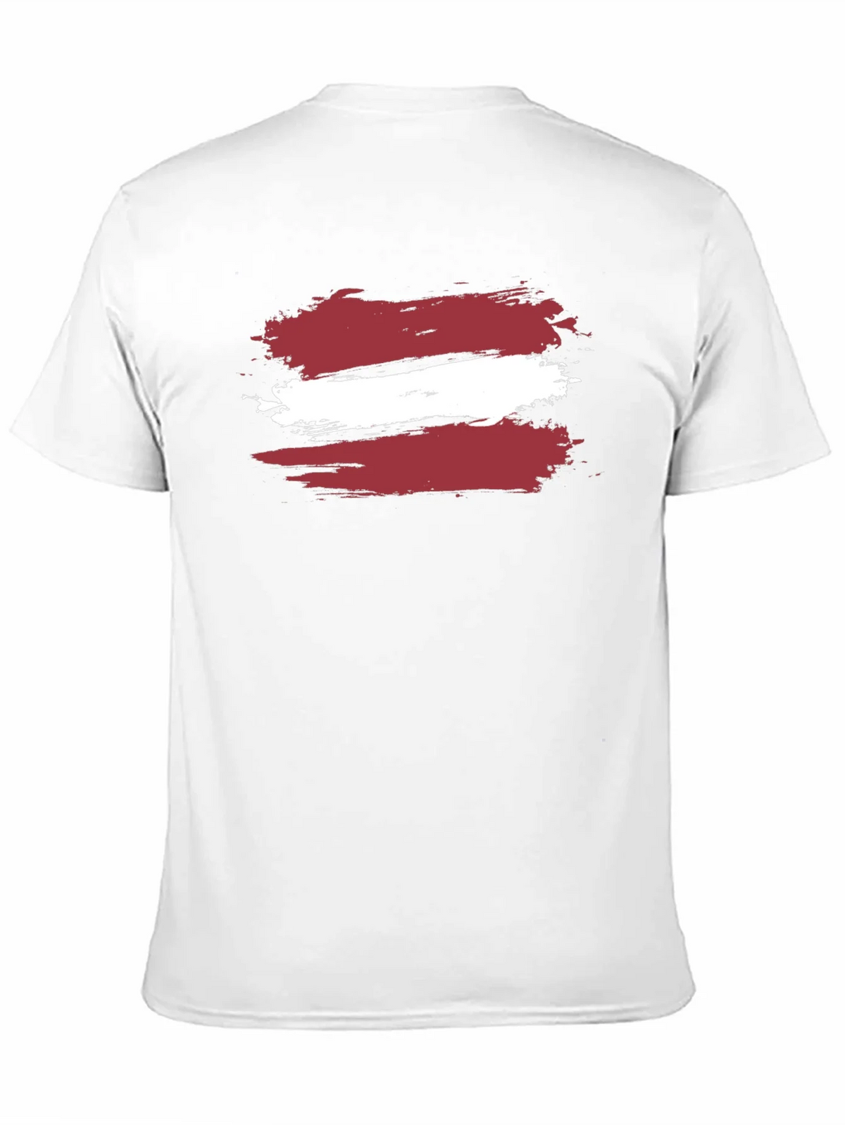 Latvia Flag Brushstroke T-Shirt - Black Casual Style product image 10
