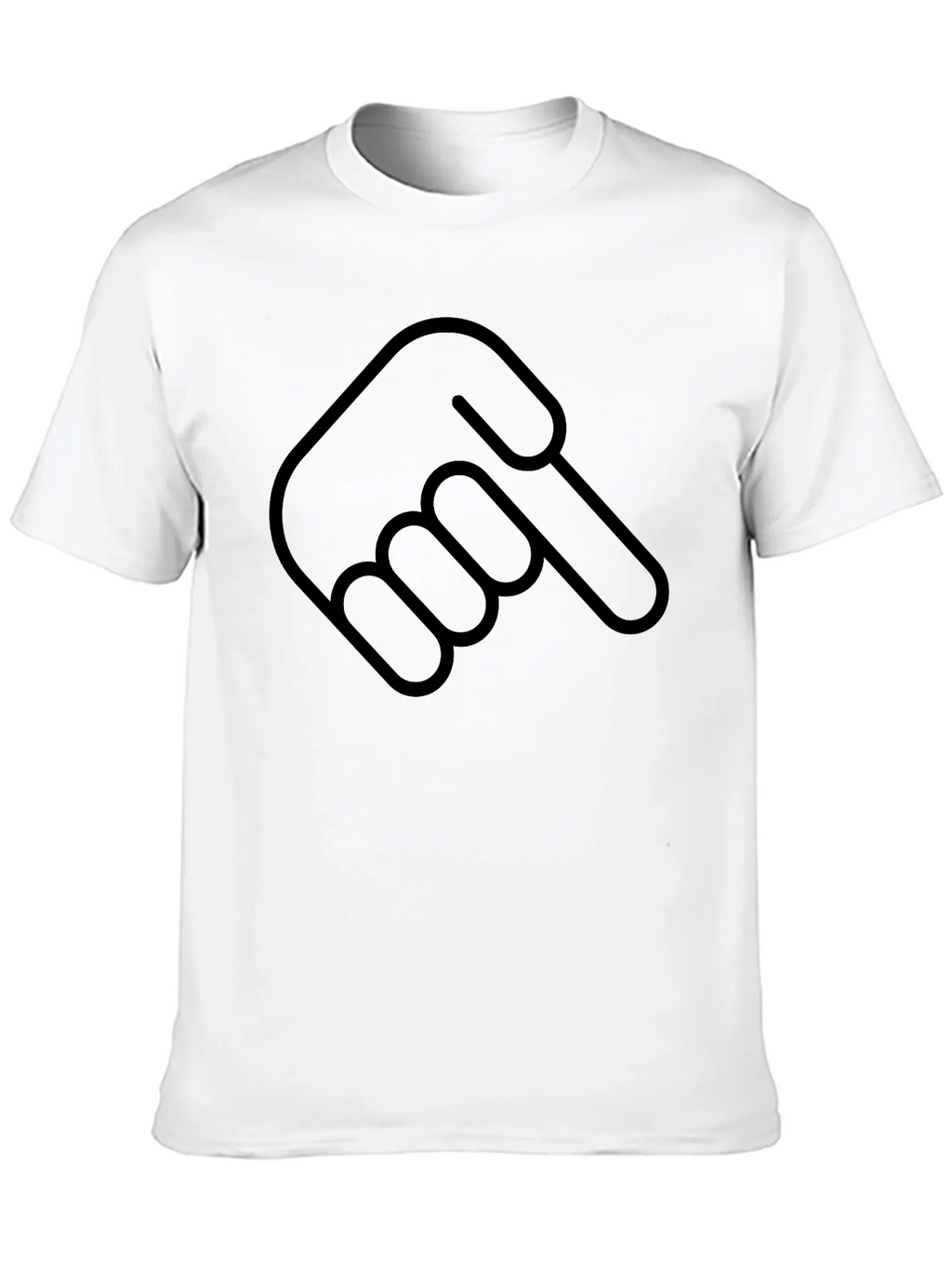 Pointing Hand Graphic Tee - Soft Cotton Casual T-Shirt product image 3