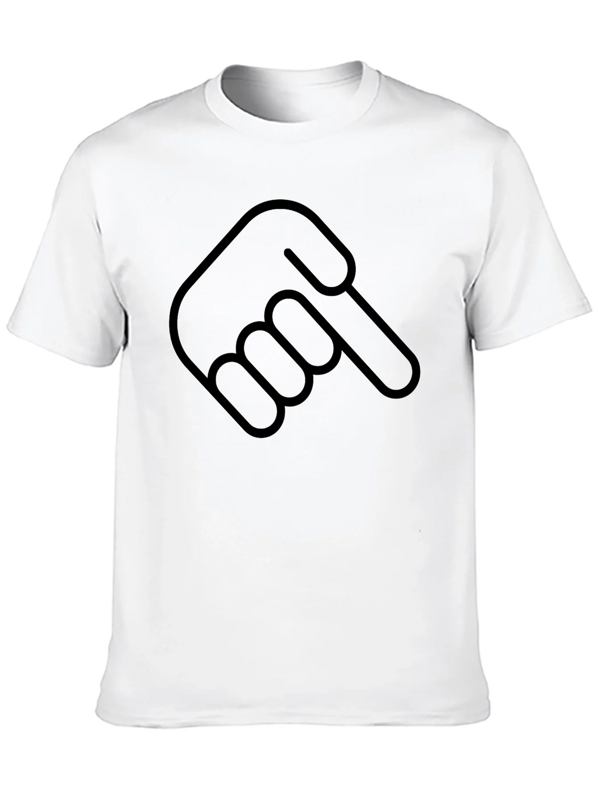 Pointing Hand Graphic Tee - Soft Cotton Casual T-Shirt product image 3