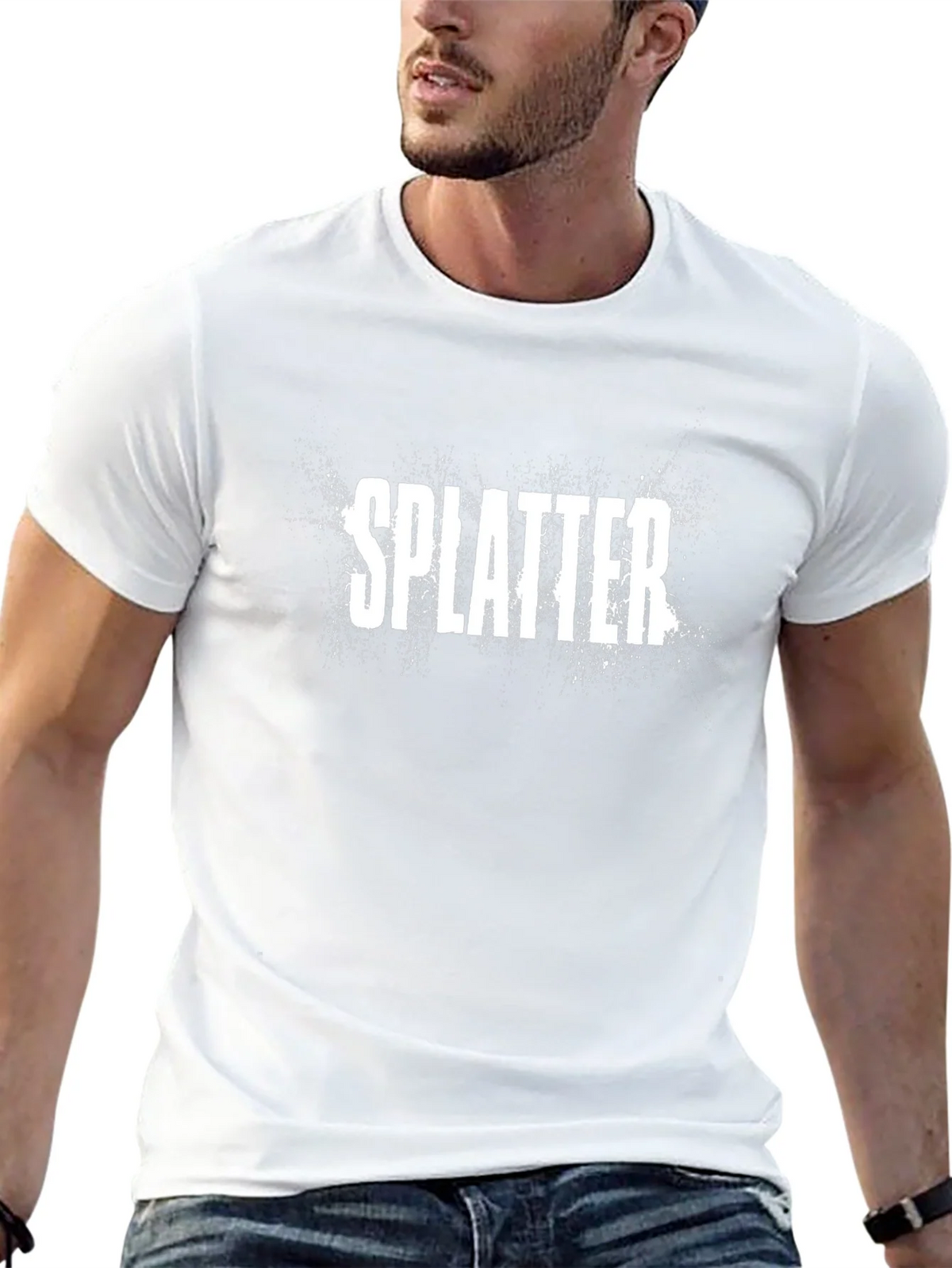 Splatter Print Black T-Shirt - Casual Style product image 12