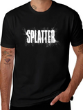 Splatter Print Black T-Shirt - Casual Style product image 1