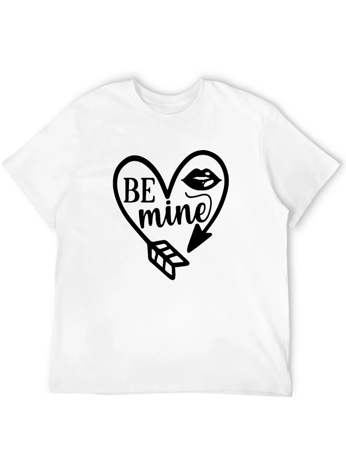 Be Mine Heart Arrow Graphic Black T-Shirt product image 11