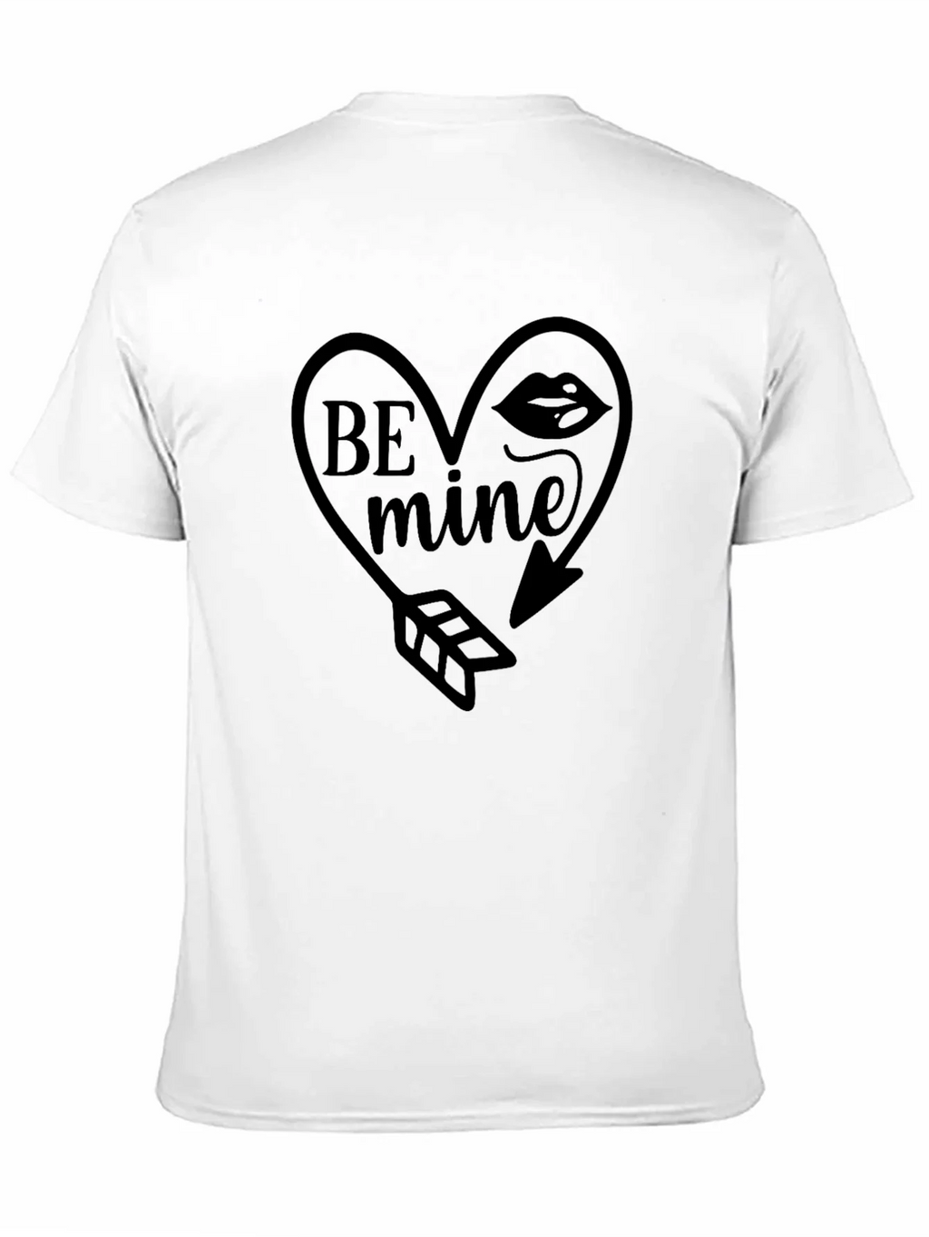 Be Mine Heart Arrow Graphic Black T-Shirt product image 10