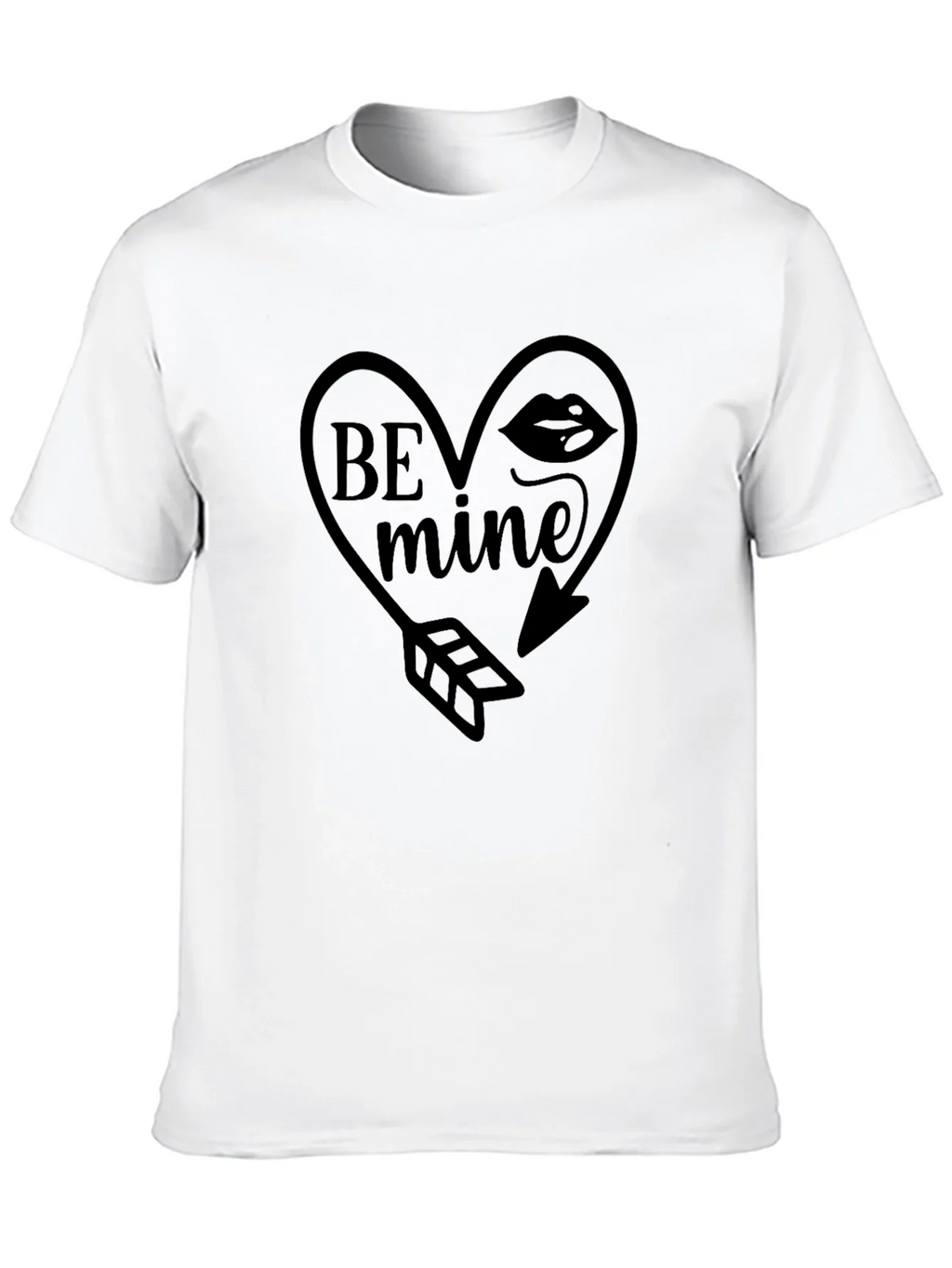 Be Mine Heart Arrow Graphic Black T-Shirt product image 9