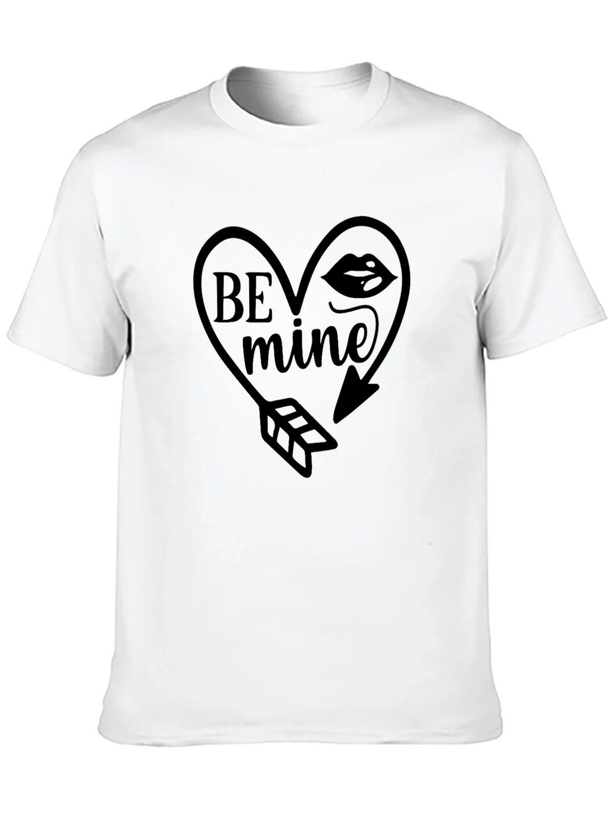Be Mine Heart Arrow Graphic Black T-Shirt product image 9