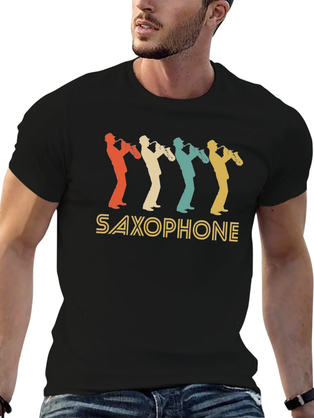 Vintage Saxophone T-Shirt - Retro Music Lover Tee product image 3