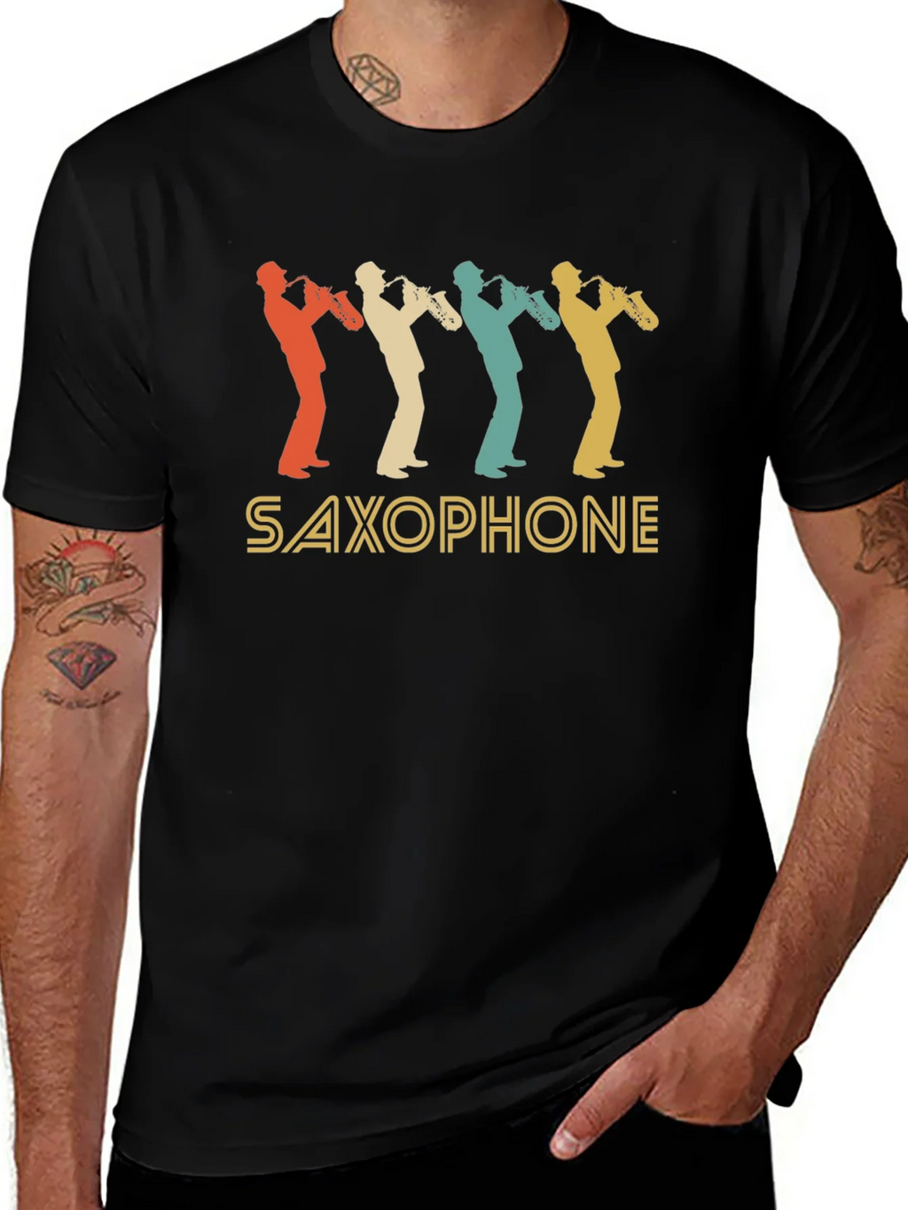 Vintage Saxophone T-Shirt - Retro Music Lover Tee product image 1