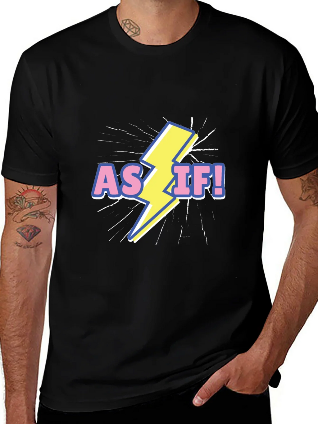 As If! Graphic T-Shirt - Black product image 1
