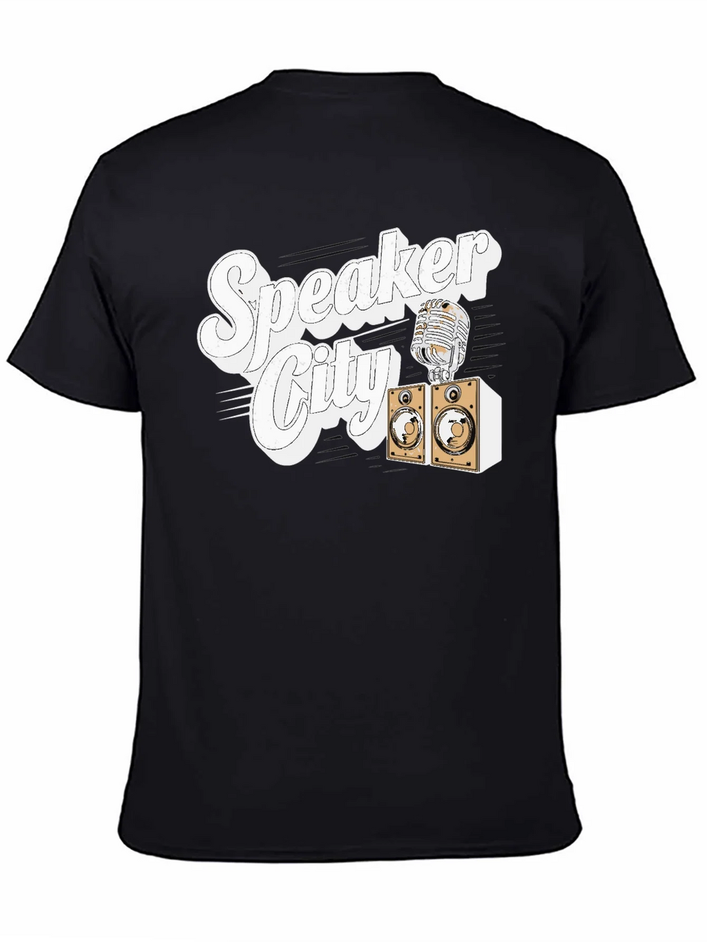 Speaker City T-Shirt - Retro Microphone Design product image 4