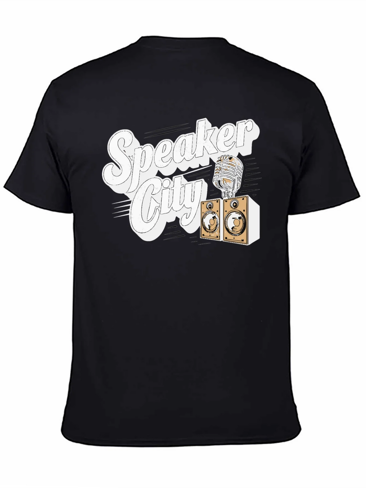 Speaker City T-Shirt - Retro Microphone Design product image 4