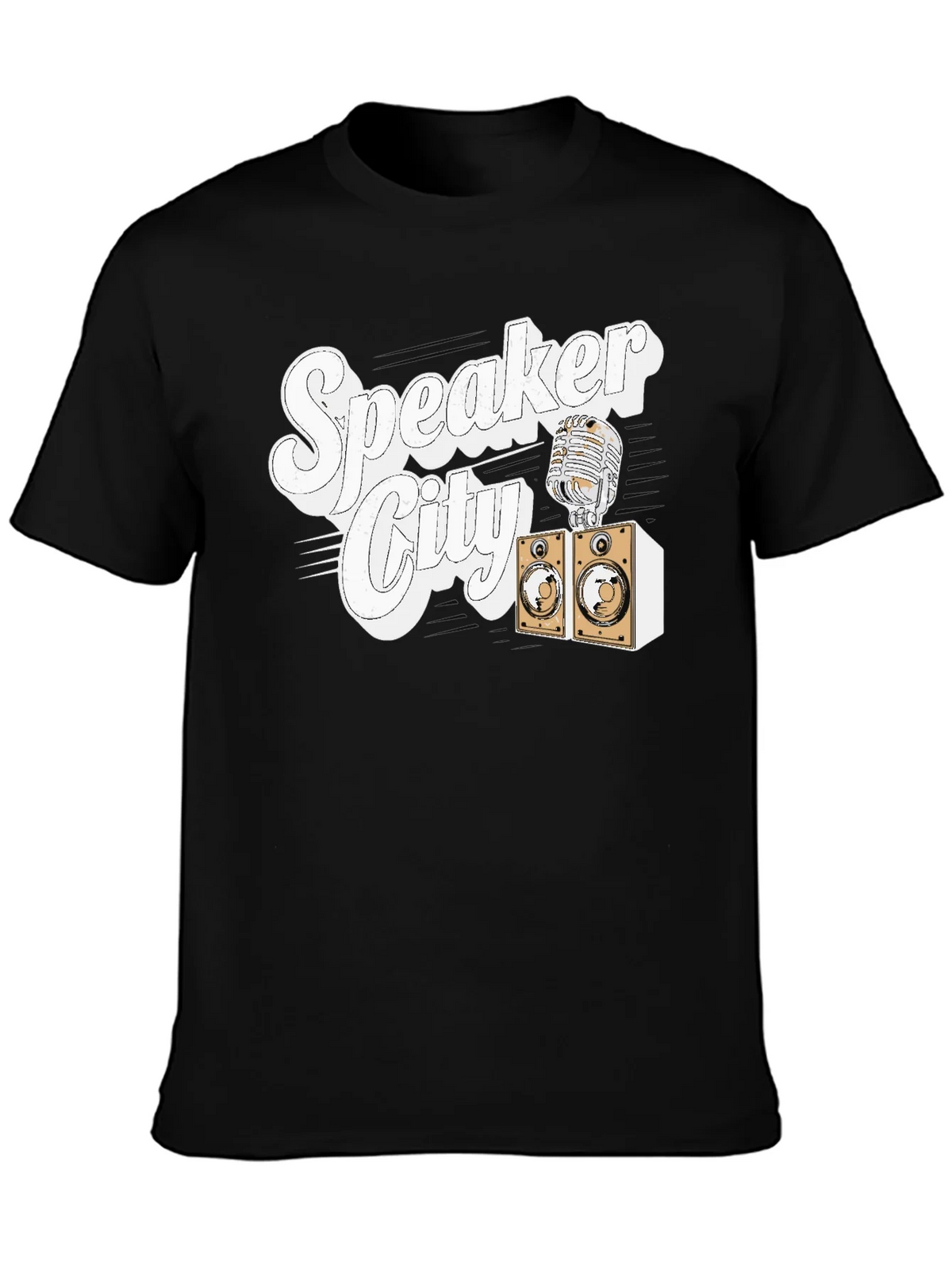 Speaker City T-Shirt - Retro Microphone Design product image 3