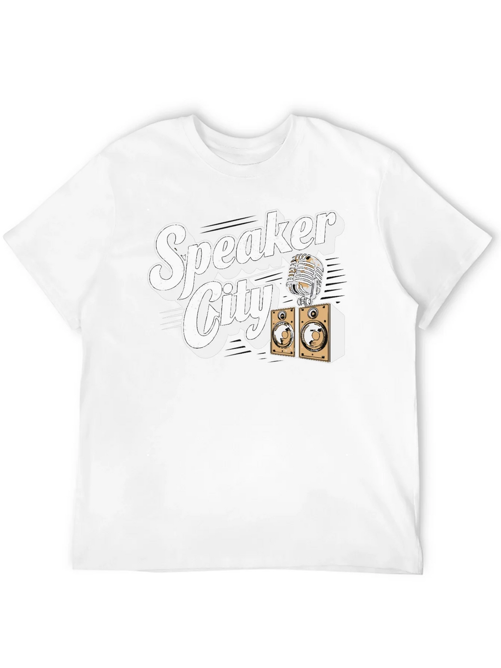 Speaker City T-Shirt - Retro Microphone Design product image 11