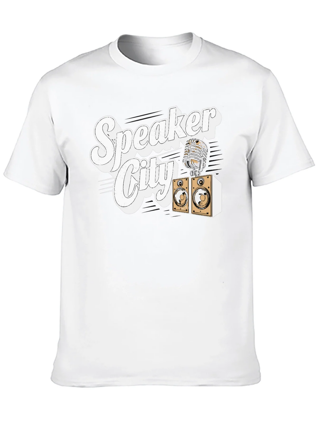Speaker City T-Shirt - Retro Microphone Design product image 9