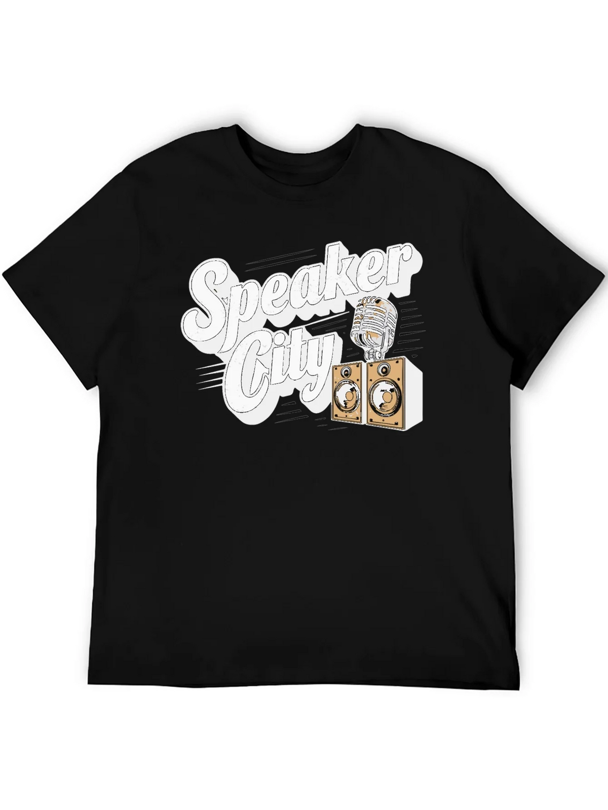 Speaker City T-Shirt - Retro Microphone Design product image 5