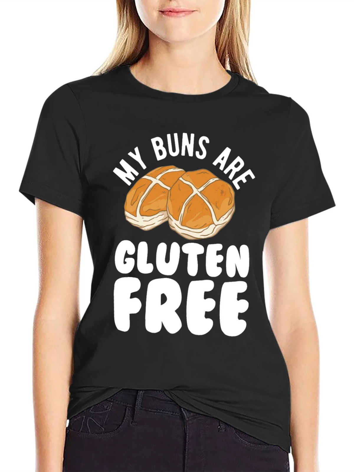 Funny Gluten Free Buns Graphic T-Shirt product image 1