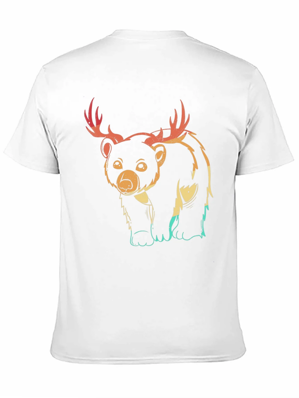 Bear with Antlers Graphic Tee - Black product image 10