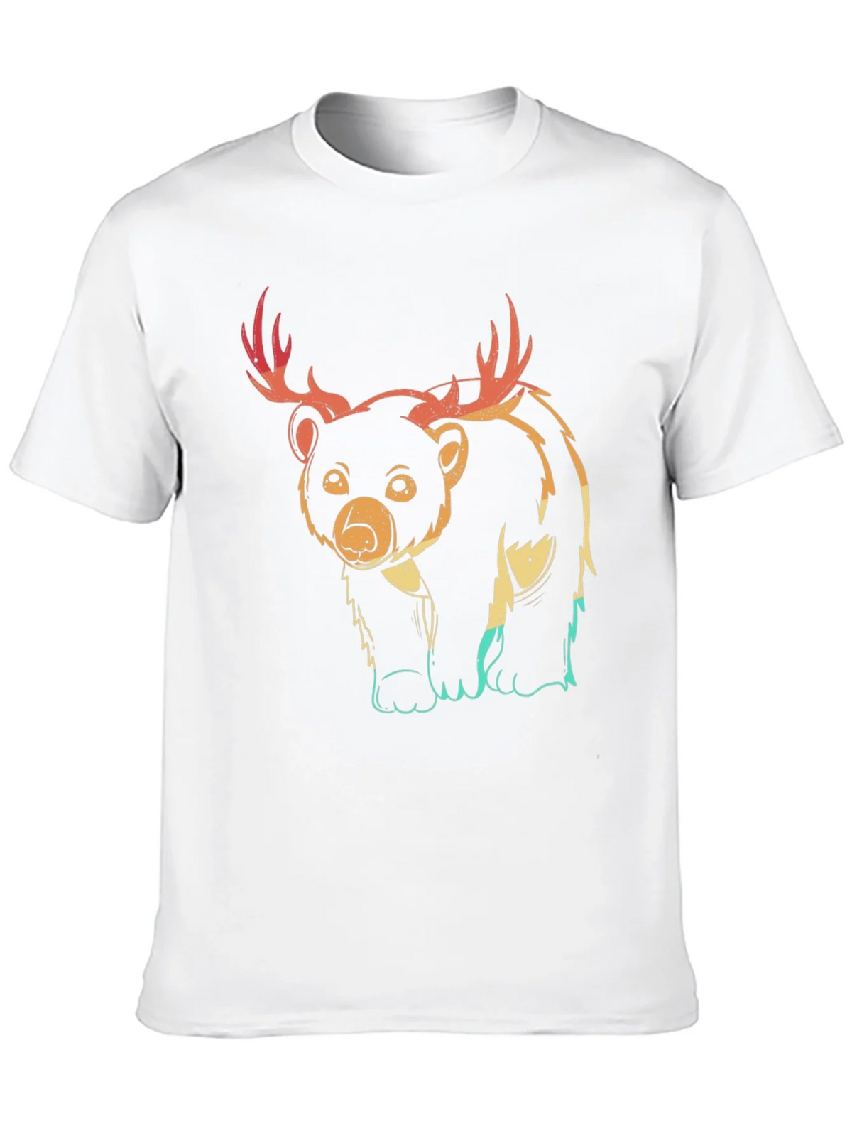 Bear with Antlers Graphic Tee - Black product image 9