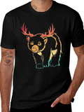 Bear with Antlers Graphic Tee - Black product image 1