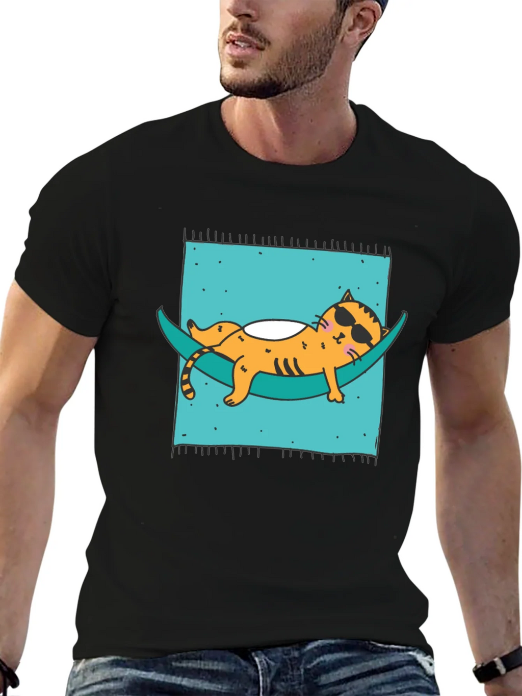 Relaxed Cat Hammock T-Shirt - Cool & Comfortable product image 6