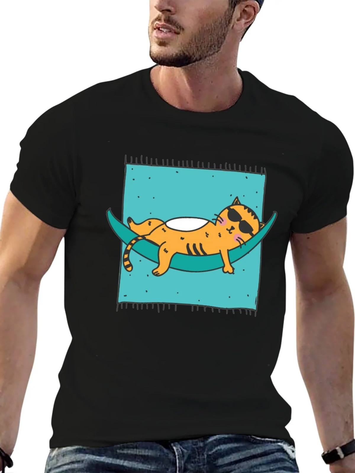 Relaxed Cat Hammock T-Shirt - Cool & Comfortable product image 6