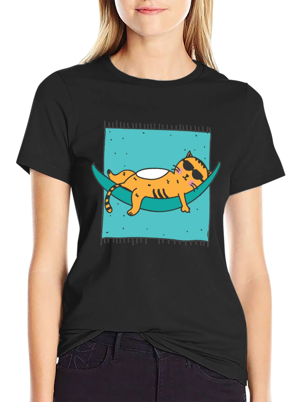 Relaxed Cat Hammock T-Shirt - Cool & Comfortable product image 2
