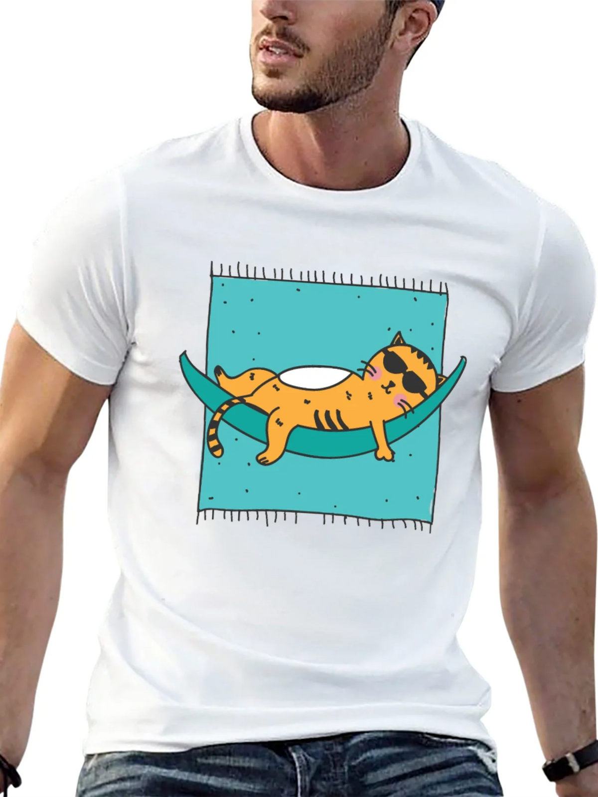 Relaxed Cat Hammock T-Shirt - Cool & Comfortable product image 12