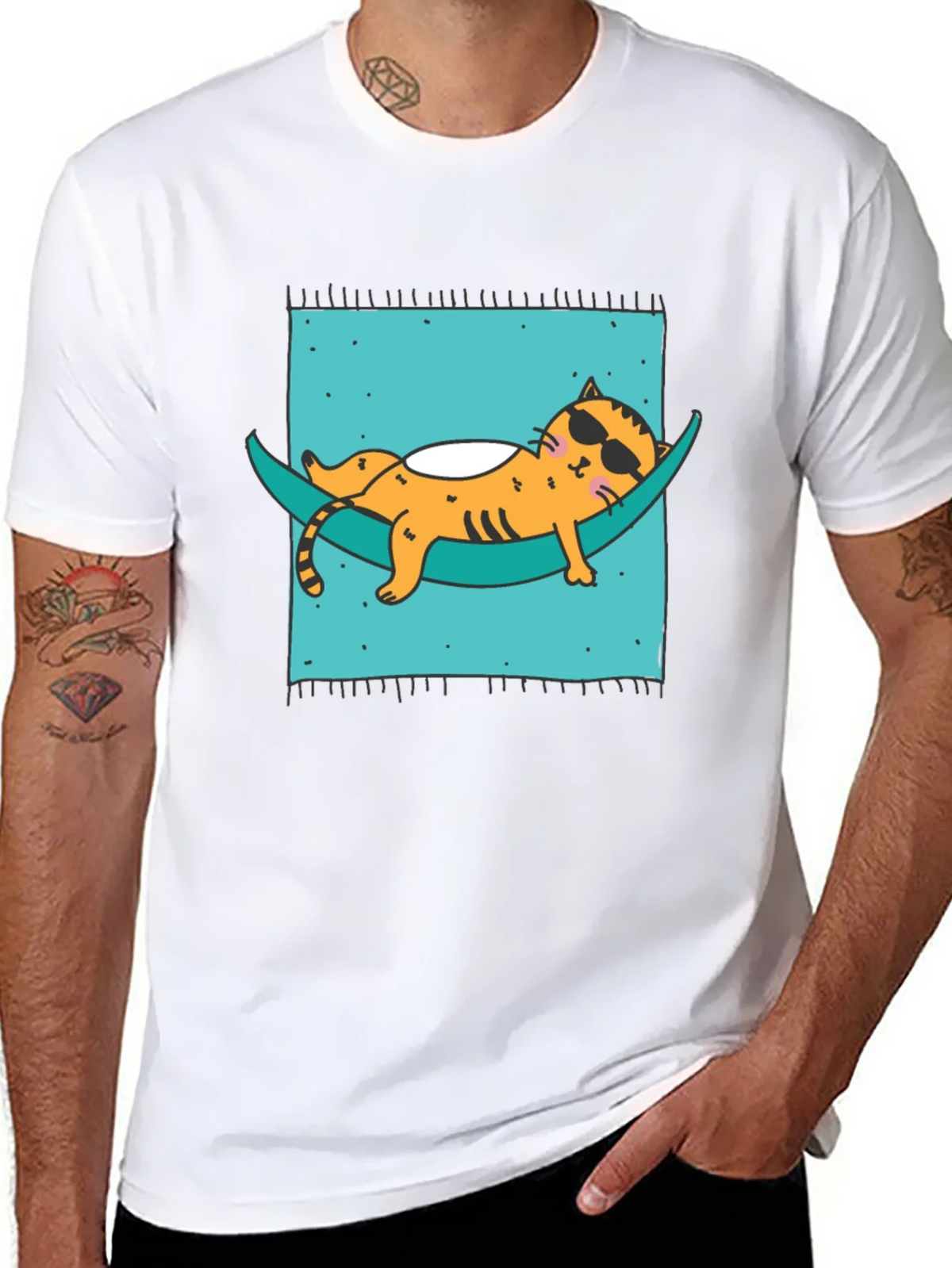 Relaxed Cat Hammock T-Shirt - Cool & Comfortable product image 7