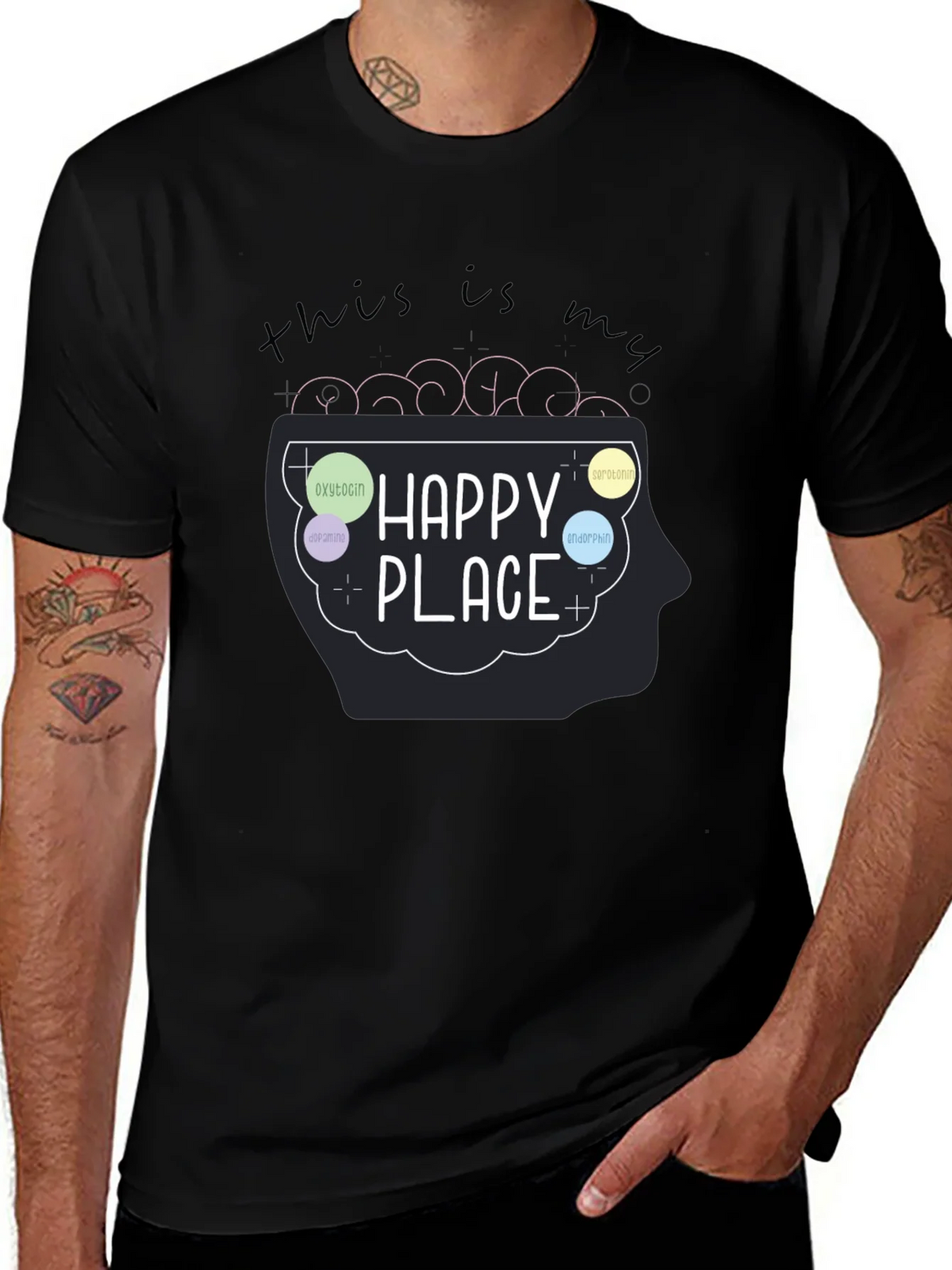 My Happy Place Brain T-Shirt product image 1