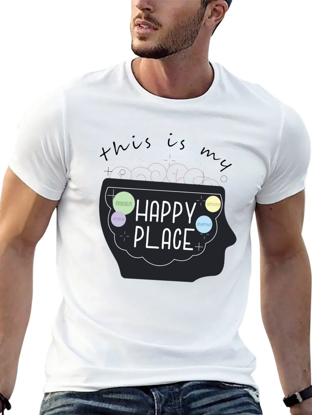 My Happy Place Brain T-Shirt product image 12