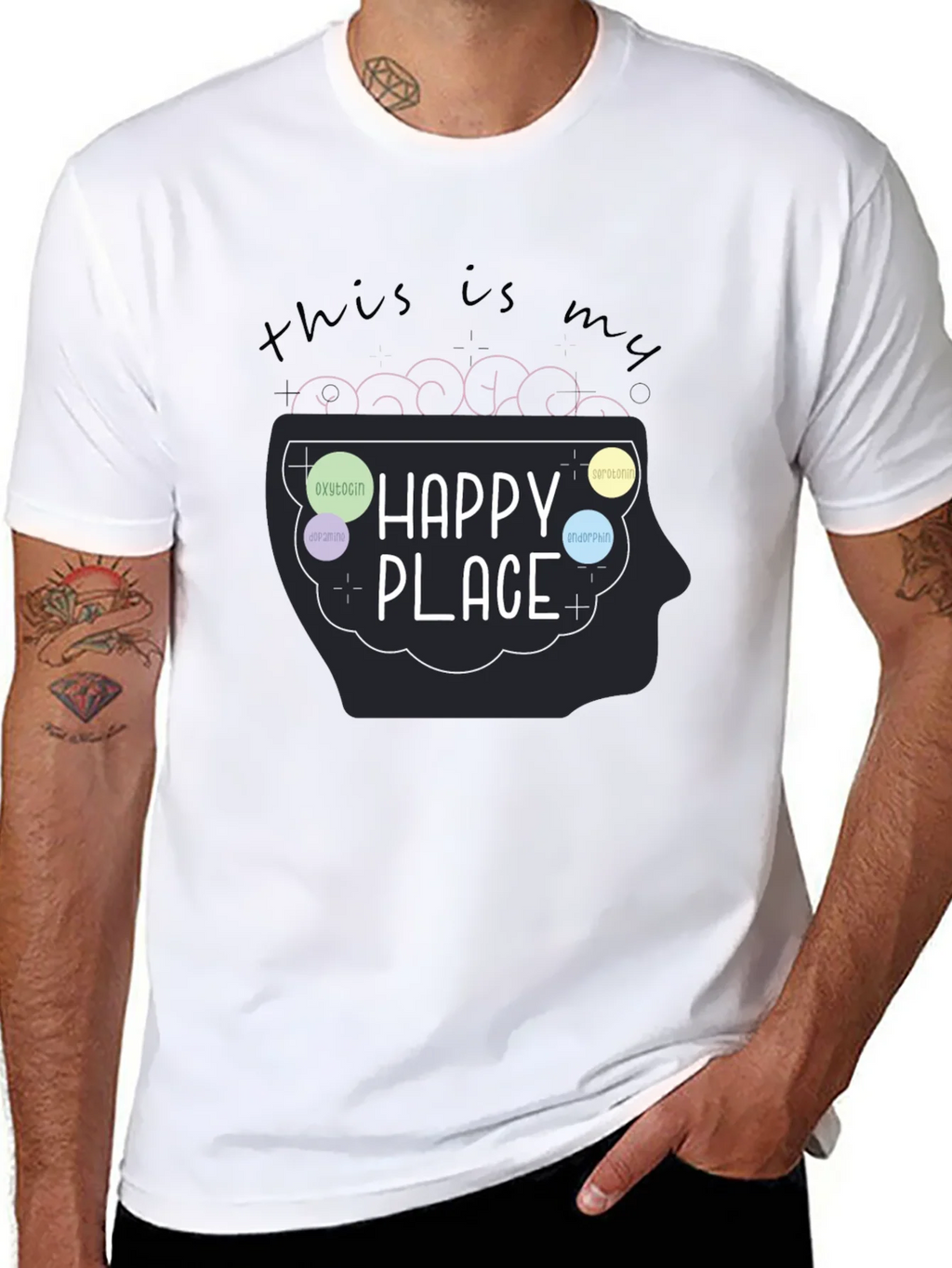 My Happy Place Brain T-Shirt product image 7