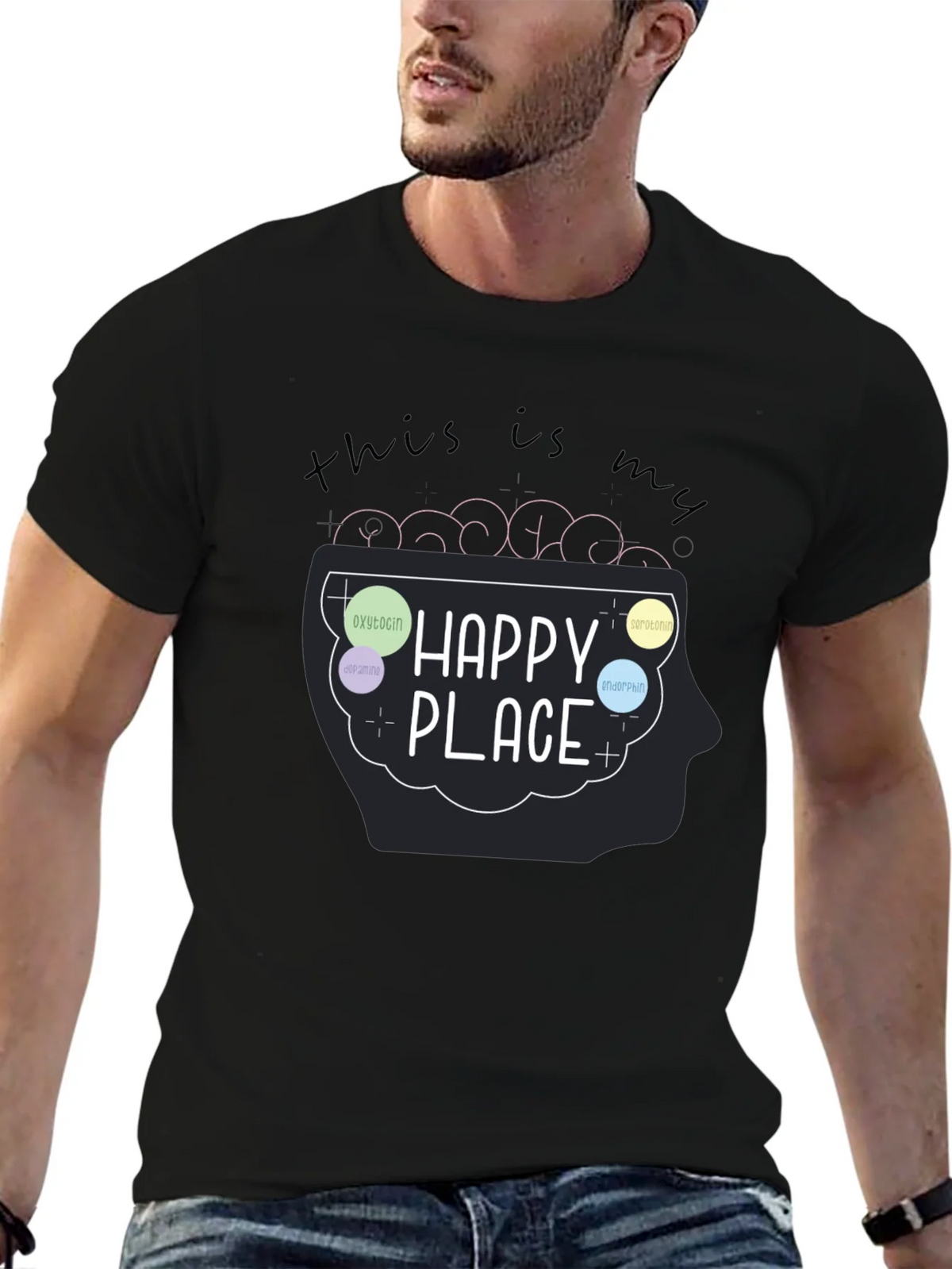 My Happy Place Brain T-Shirt product image 6