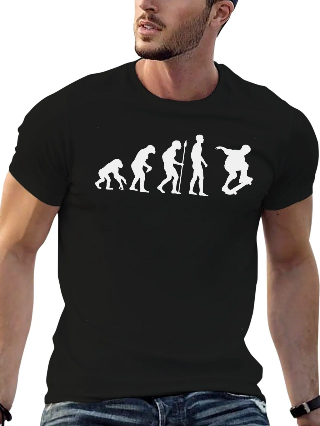 Evolution of Skateboarding T-Shirt - Black product image 6
