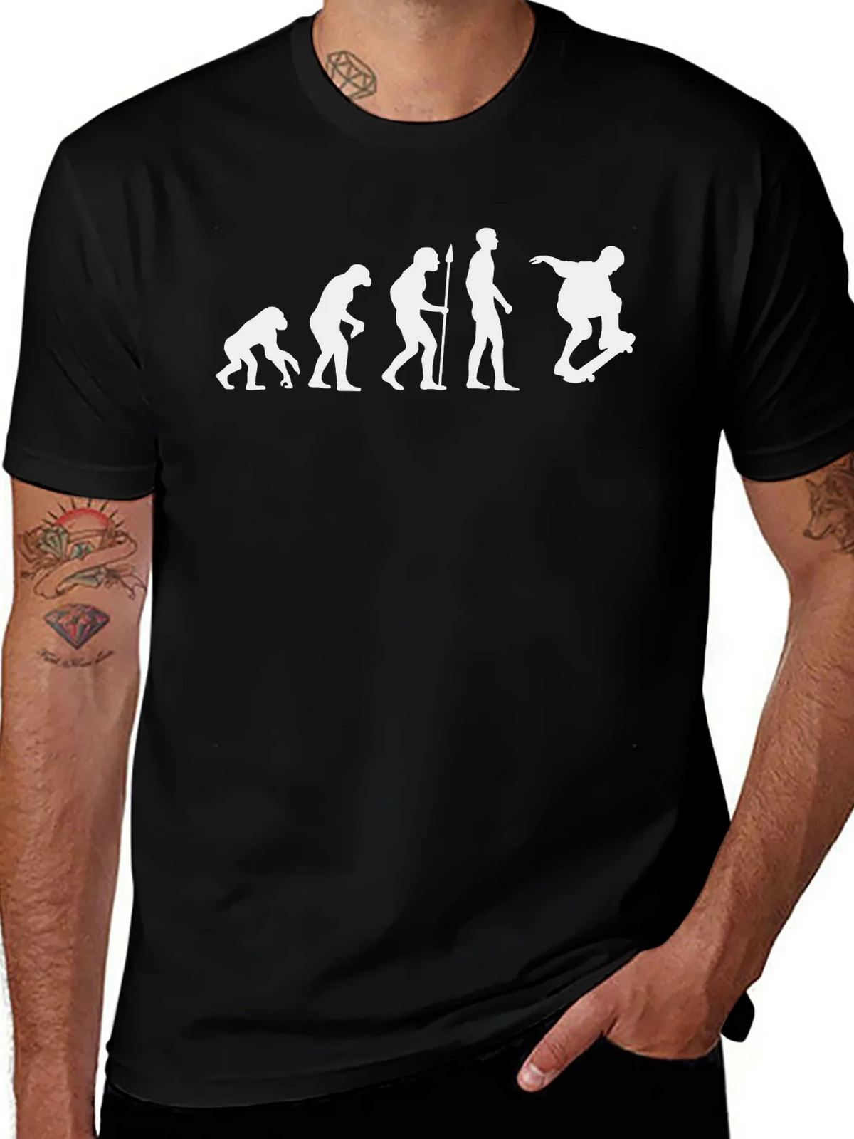 Evolution of Skateboarding T-Shirt - Black product image 1