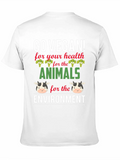Go Vegan T-Shirt - Health Animals Environment product image 1