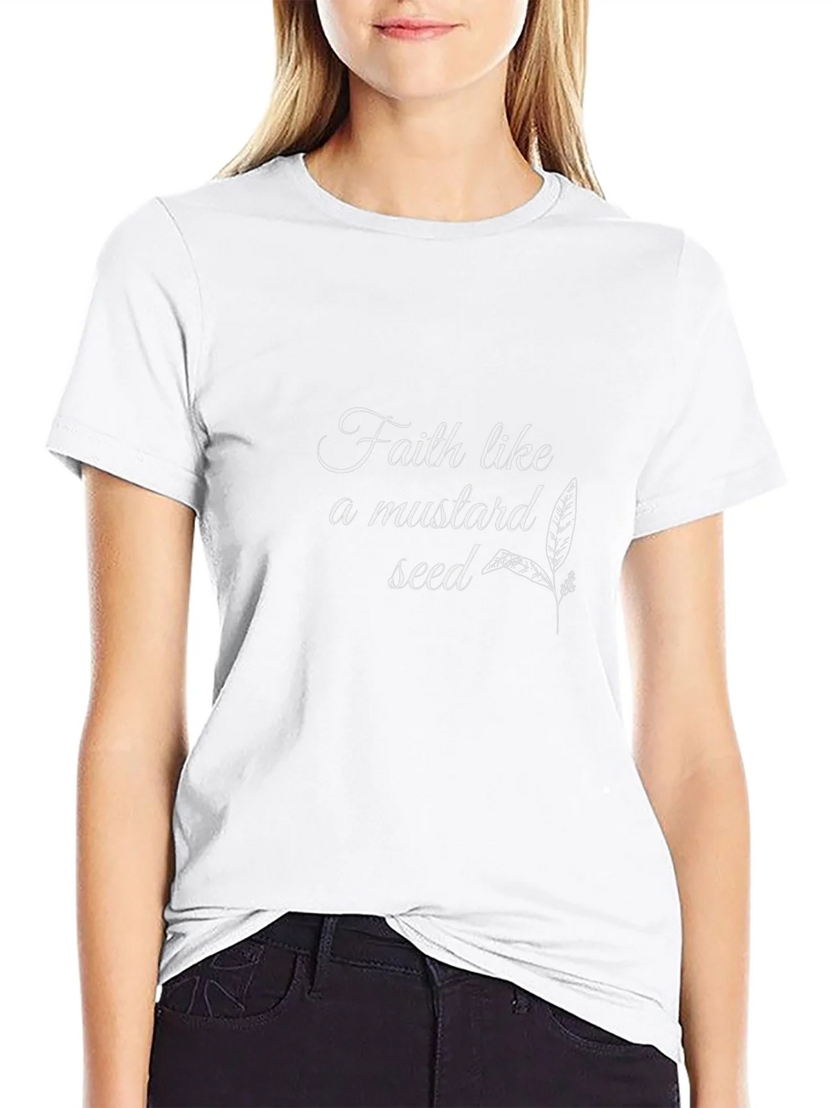 Faith Like a Mustard Seed Black T-Shirt product image 2