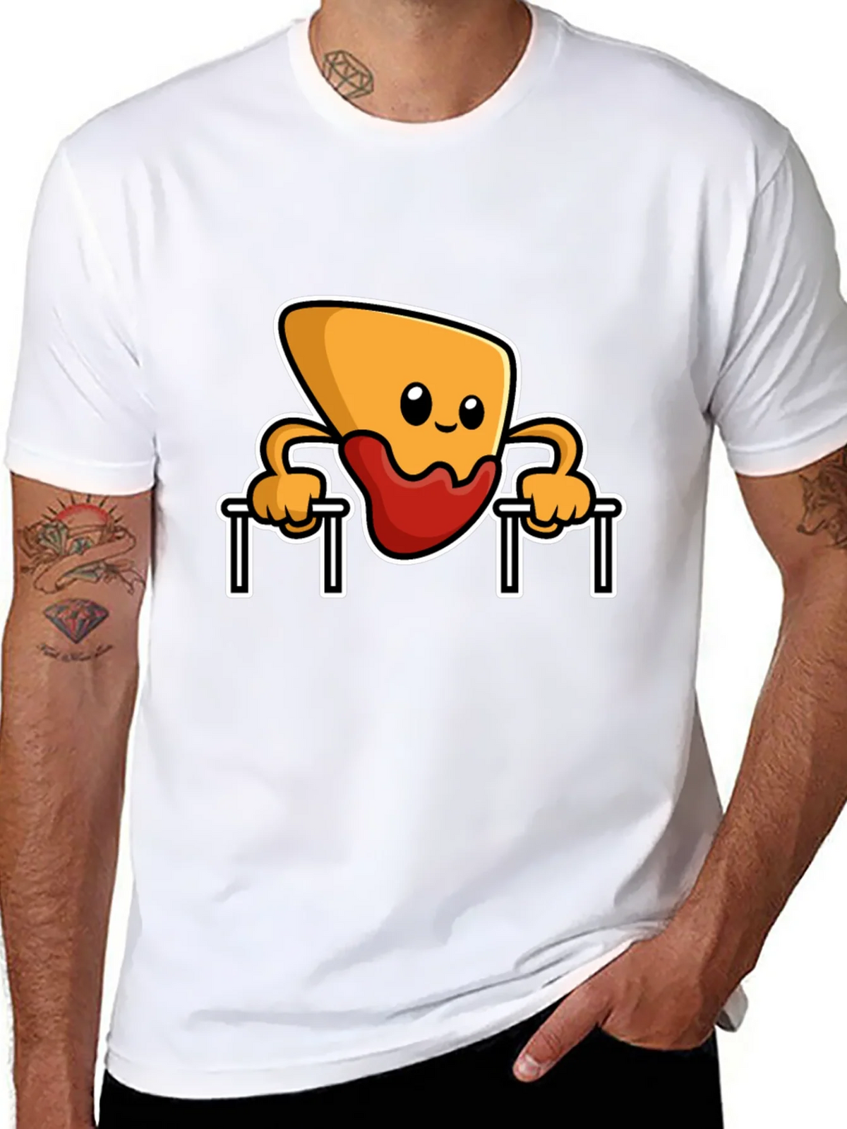 Funny Nacho Dip Pull-up T-Shirt product image 7