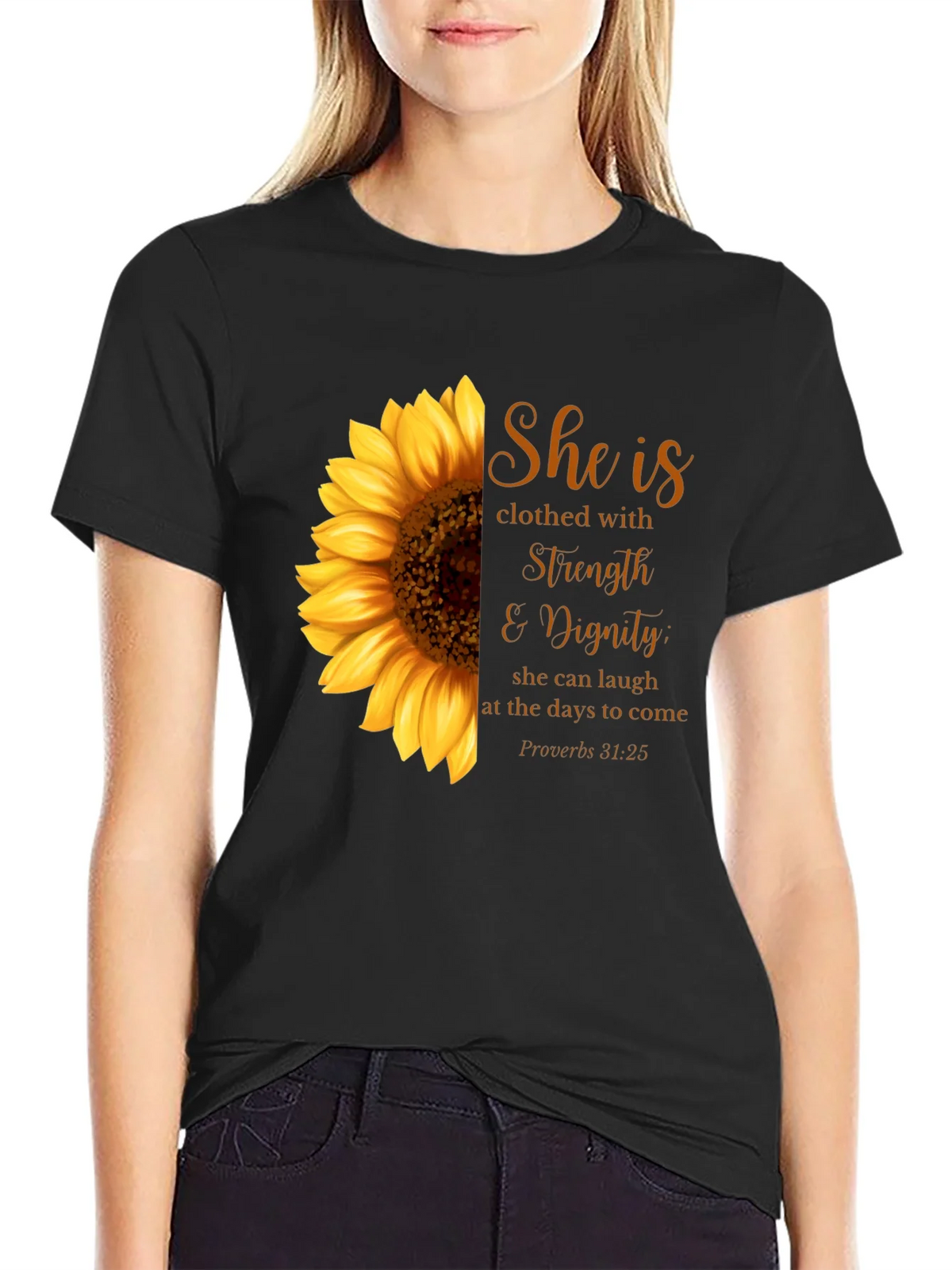 Sunflower Strength & Dignity Graphic T-Shirt product image 2