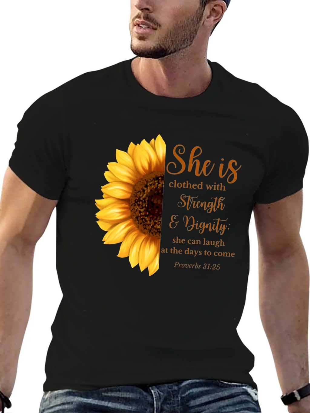 Sunflower Strength & Dignity Graphic T-Shirt product image 6
