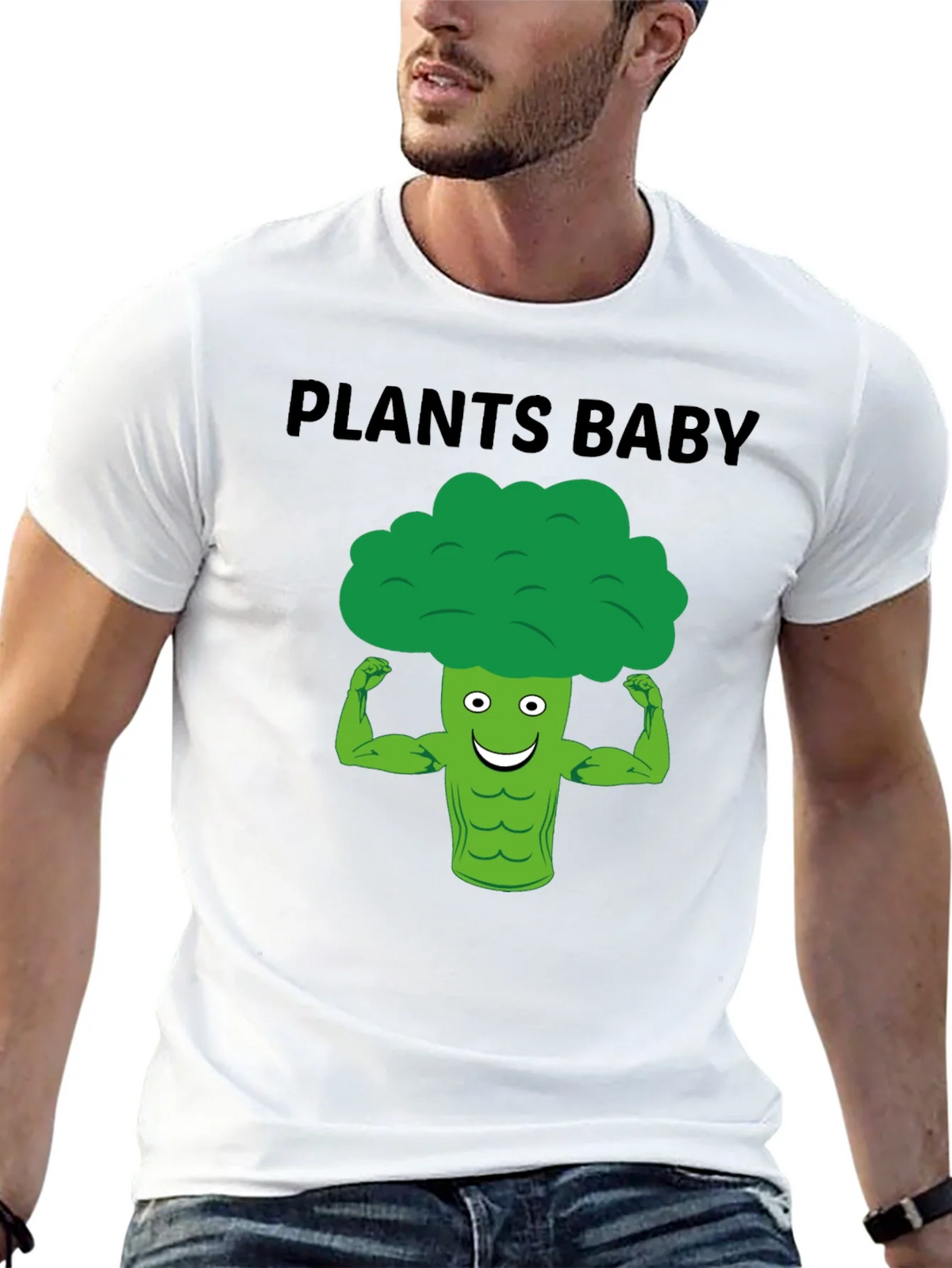 Plants Baby Broccoli Muscle T-Shirt product image 12