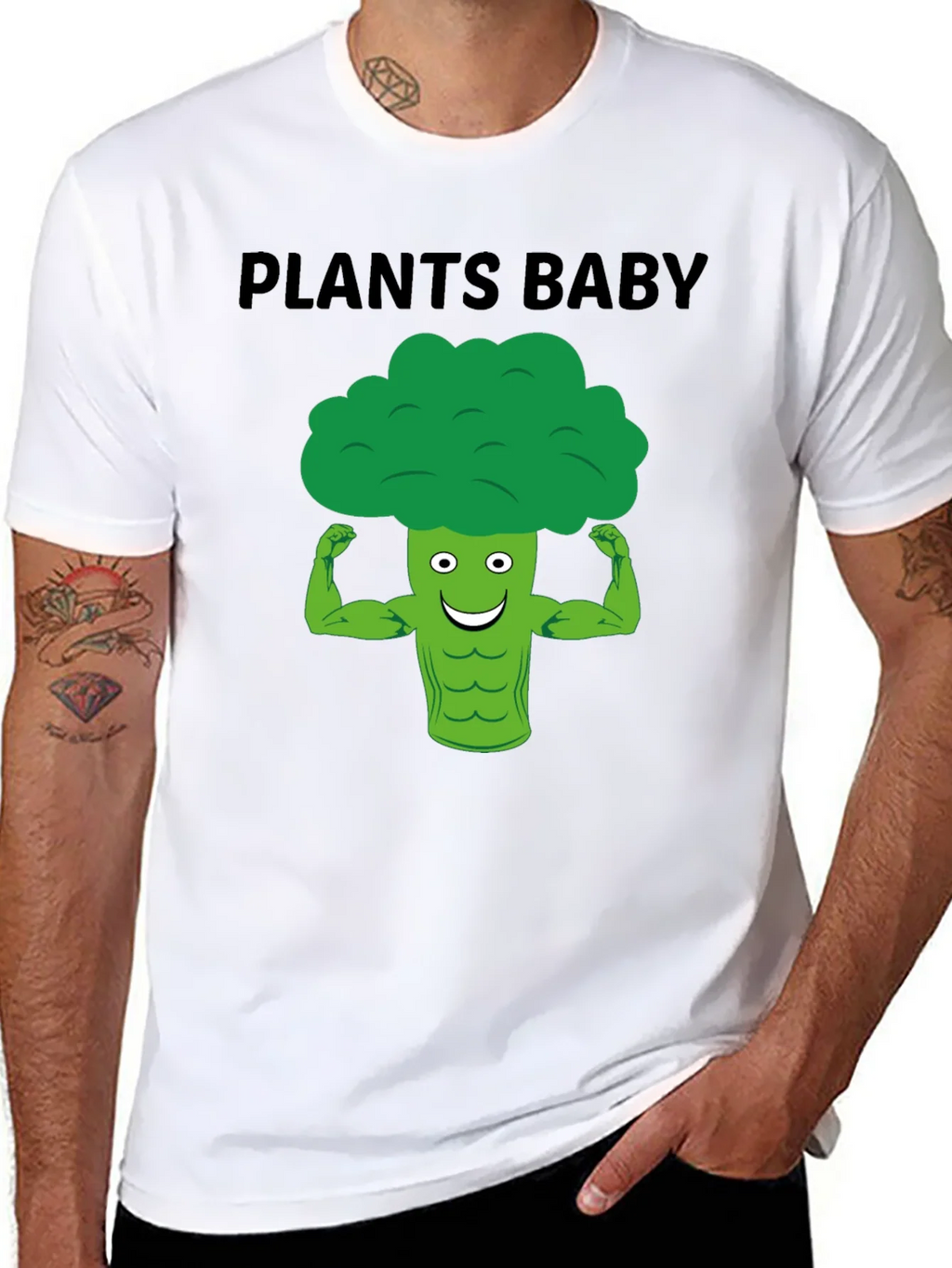 Plants Baby Broccoli Muscle T-Shirt product image 7