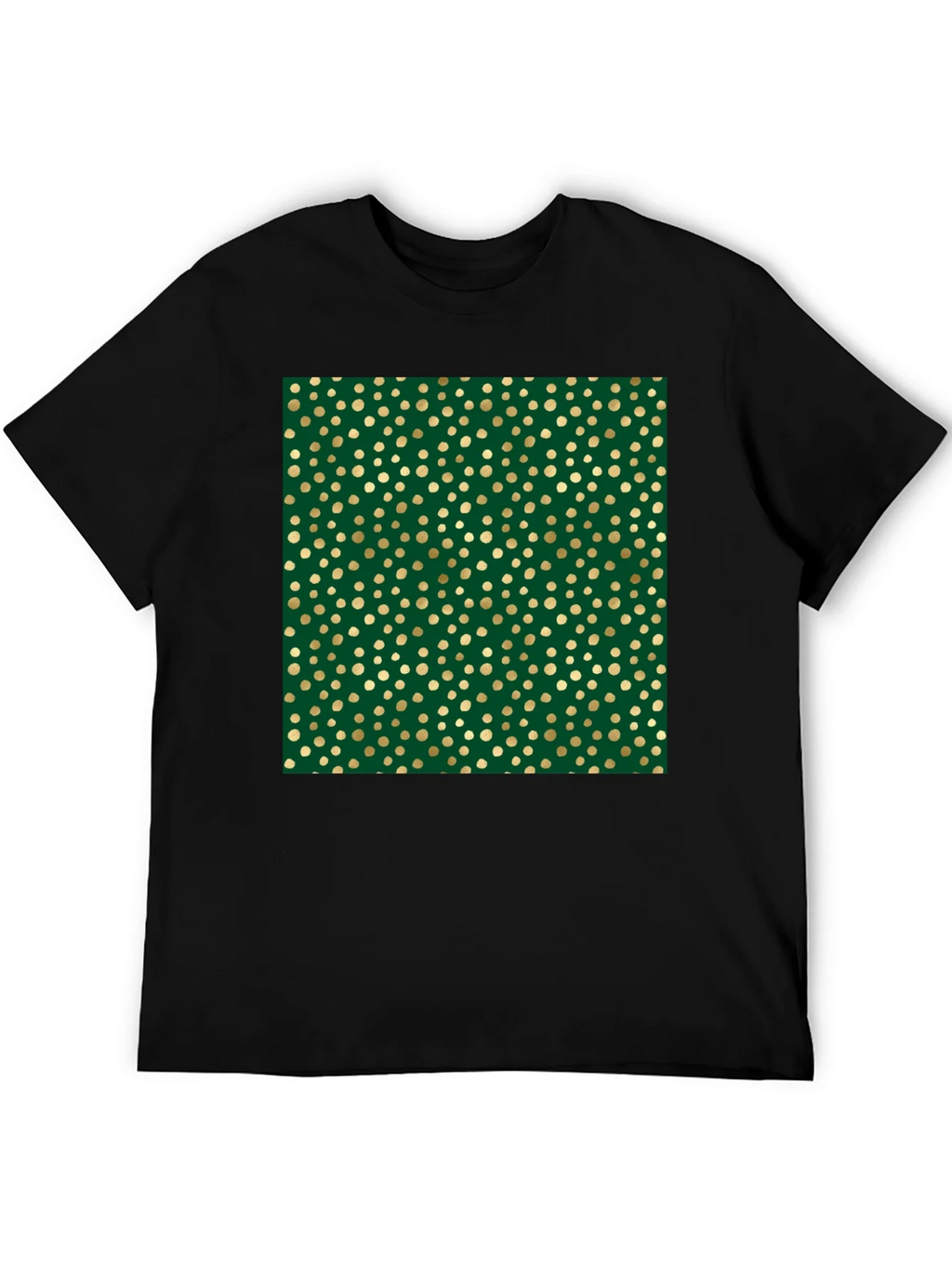Green & Gold Polka Dot Print Tee - Stylish Casual Wear product image 3