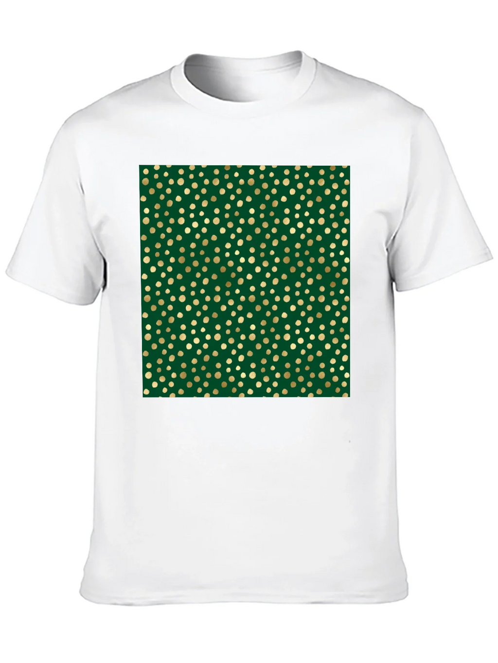 Green & Gold Polka Dot Print Tee - Stylish Casual Wear product image 4
